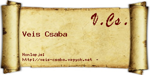 Veis Csaba névjegykártya