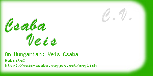 csaba veis business card